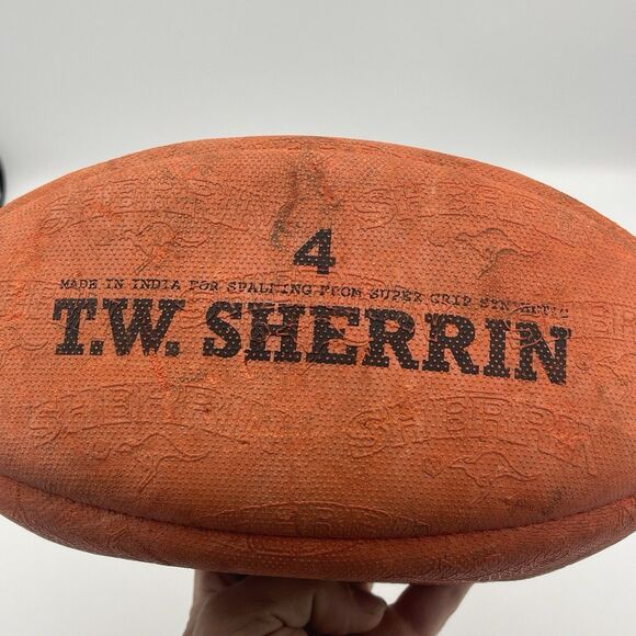 Vintage SHERRIN AFL Genuine Australian Leather Football Kangaroo Brand Size 4 - Picture 16 of 16